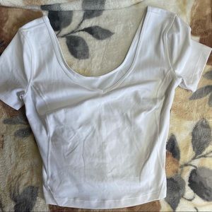 Lululemon White Align Short Sleeve Short